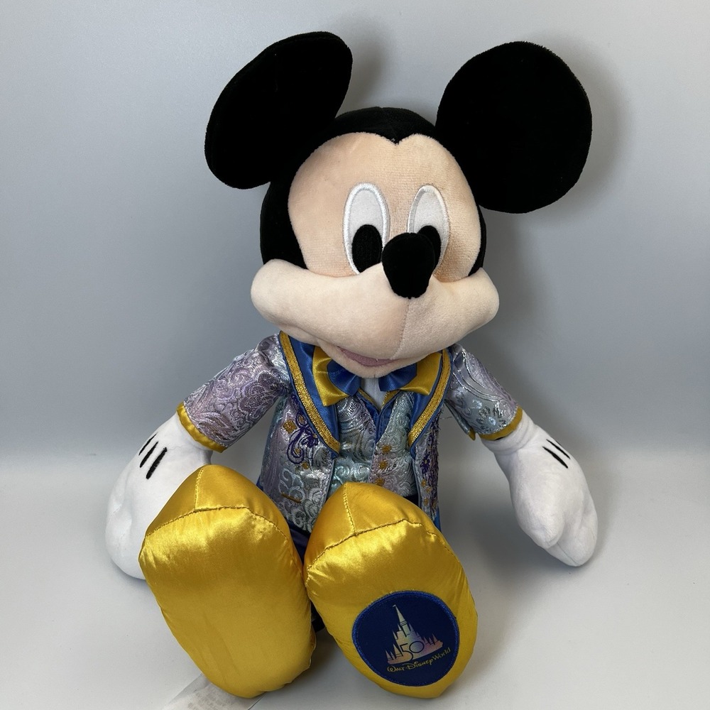 Disney Parks WDW 50th Anniversary Celebration Mickey Mouse Plush Stuffed